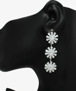 Good Feelings Silver/Clear, Baguette Cubic Zirconia Dangle Earring