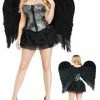 Fun World Wings Feather Angel Black 28"