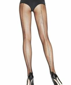 Leg Avenue Pantyhose Spandex Fishnet W-Backseam BK Hosiery & Lingerie