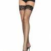 Leg Avenue Thigh-Hi Industrial W-Lace Stayup In Black Or White Hosiery & Lingerie