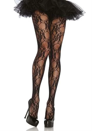 Leg Avenue Pantyhose Floral Lace Black Hosiery & Lingerie 3 Leg Avenue Pantyhose Floral Lace Black Hosiery & Lingerie