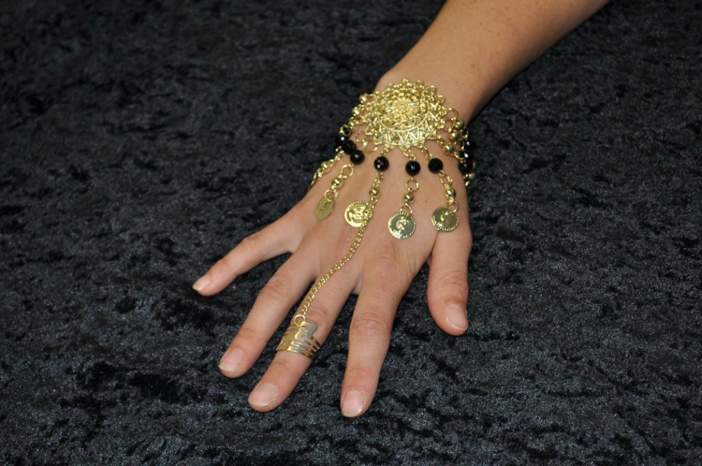 Western Fashion Slave Bracelet Coins & Beads 3 Western Fashion Slave Bracelet Coins & Beads