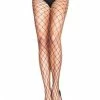 Leg Avenue Hosiery & Lingerie Black Fence Net Pantyhose