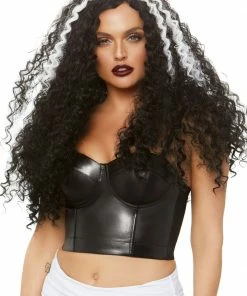 Leg Avenue 29" Long Curly Wig. Black 5 Leg Avenue 29