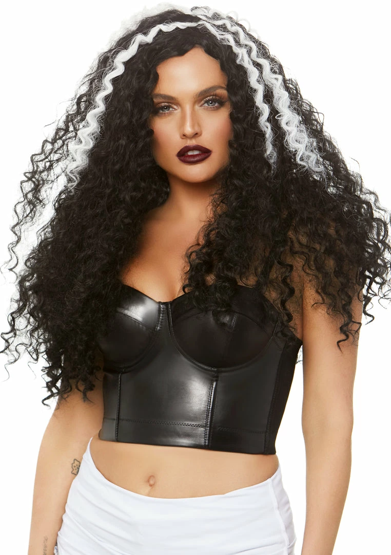 Leg Avenue 29" Long Curly Wig. Black 4 Leg Avenue 29" Long Curly Wig. Black