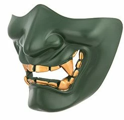 UK Arms Masquerade Masks YOKAI OGRE HALF FACE MASK W/ SOFT PADDING
