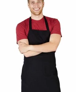 M&M Scrubs Chef Apron Black Uniforms & Occupations