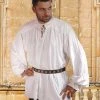 Pirate Dressing Renaissance Shirt Ruffle Neck White 2 Pirate Dressing Renaissance Shirt Ruffle Neck White