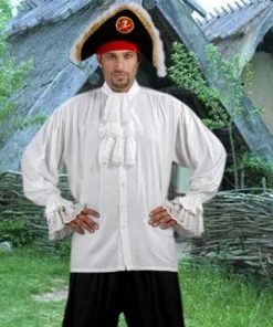 Pirate Dressing Colonial Shirt White