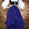 Pirate Dressing Renaissance Skirt Blue Steampunk & Victorian