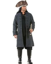 Pirate Dressing Coat Pirate Grey Wood Buttons