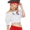 Pirate Dressing Cropped Cotton Blouse White 2 Pirate Dressing Cropped Cotton Blouse White