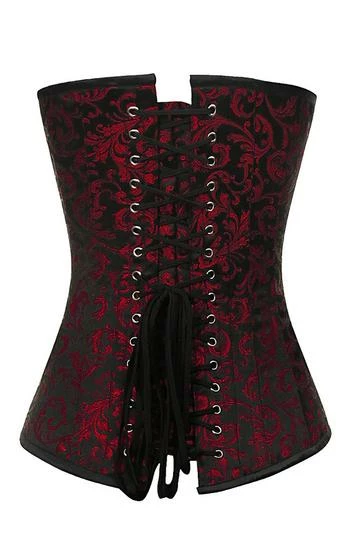 The Corset Company Red/Black Brocade Gothic Corset