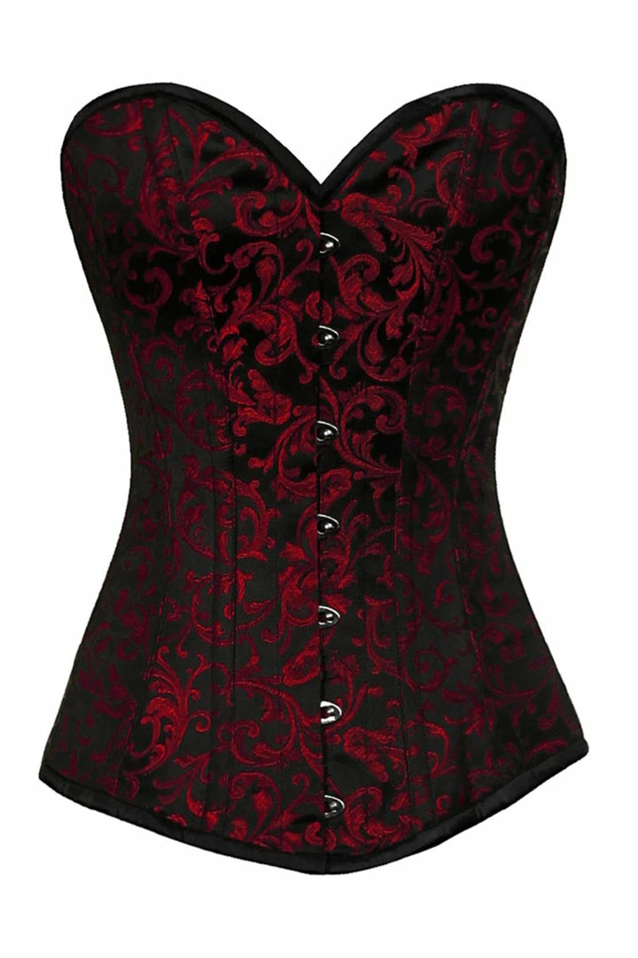 The Corset Company Red/Black Brocade Gothic Corset