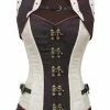 The Corset Company Overbust Corset In Cream/Brown W/Belt & Jacket Corsets & Corset Dresses 1 The Corset Company Overbust Corset In Cream/Brown W/Belt & Jacket Corsets & Corset Dresses
