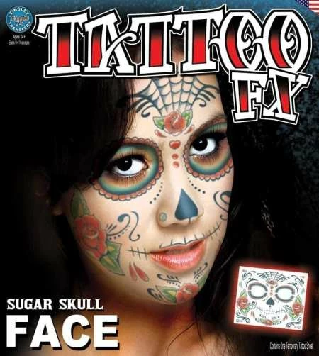 Tinsley Transfers Sugar Skull Tattoos & Tattoo Effects 4 Tinsley Transfers Sugar Skull Tattoos & Tattoo Effects