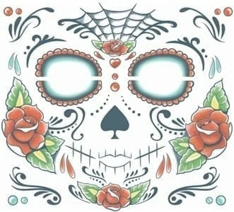 Tinsley Transfers Sugar Skull Tattoos & Tattoo Effects 3 Tinsley Transfers Sugar Skull Tattoos & Tattoo Effects