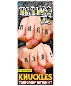 Tinsley Transfers Knuckles Old English Tattoos & Tattoo Effects