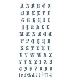 Tinsley Transfers Knuckles Old English Tattoos & Tattoo Effects