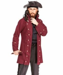 Pirate Dressing Buccaneer Coat Red