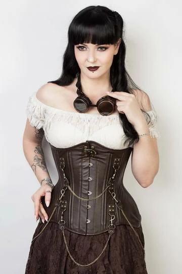 The Corset Company Corset Brown Faux Leather Underbust Corsets & Corset Dresses