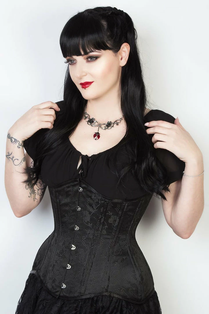 The Corset Company Black Brocade Underbust Corset 3 The Corset Company Black Brocade Underbust Corset