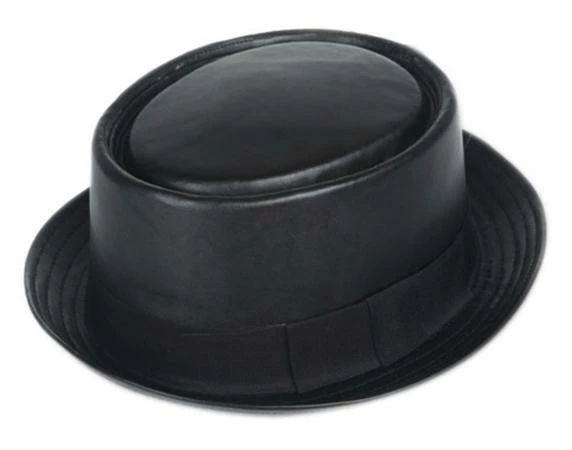 Epoch Fashion Accessory Fedoras, Homburgs & Pork Pies Pork Pie Faux Leather In Black Or Brown 4 Epoch Fashion Accessory Fedoras, Homburgs & Pork Pies Pork Pie Faux Leather In Black Or Brown