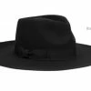 Epoch Fashion Accessory Fedora Wide Brim Wool Felt Black Fedoras, Homburgs & Pork Pies