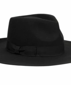 Epoch Fashion Accessory Fedora Wide Brim Wool Felt Black Fedoras, Homburgs & Pork Pies