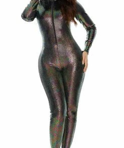Forplay Bodysuits Jumpsuit Reptile Zipfront In 4 Colors