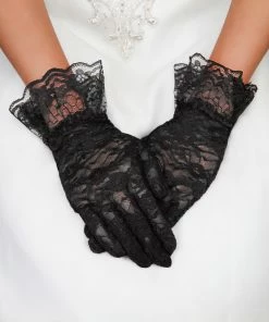Ceci Jewelry, Inc. Lace Gloves W/Ruffle 2 Colors