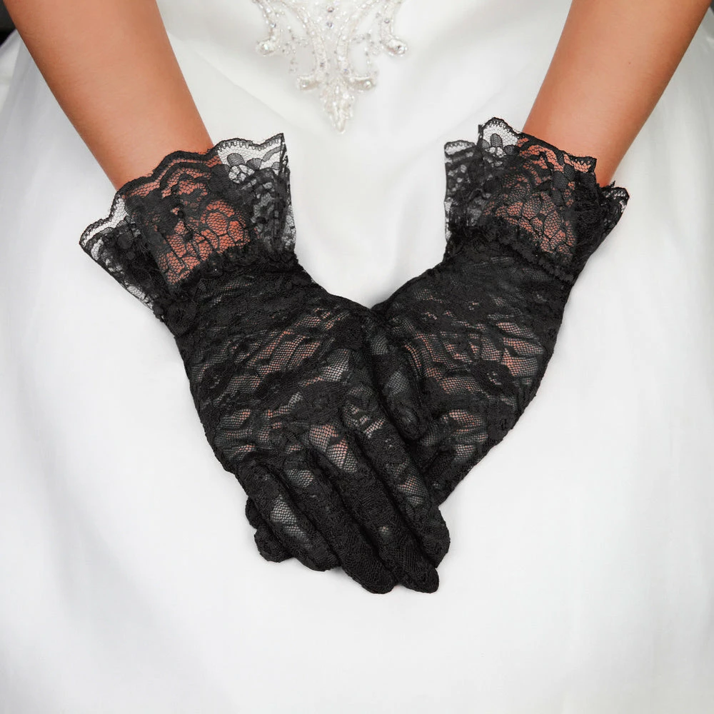 Ceci Jewelry, Inc. Lace Gloves W/Ruffle 2 Colors 4 Ceci Jewelry, Inc. Lace Gloves W/Ruffle 2 Colors