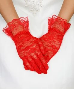 Ceci Jewelry, Inc. Lace Gloves W/Ruffle 2 Colors