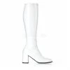 Ellie Shoes Women's Shoes Gogo White Patent Boots 2 Ellie Shoes Women's Shoes Gogo White Patent Boots