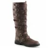 Pleaser Men's Shoes Knee High Brown Mutli Buckle Boot 1 Pleaser Men's Shoes Knee High Brown Mutli Buckle Boot