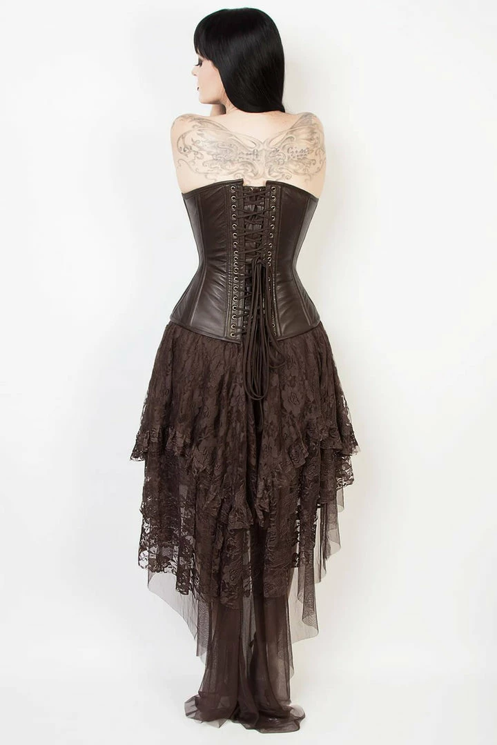The Corset Company Skirt Lace Burlesque Brown