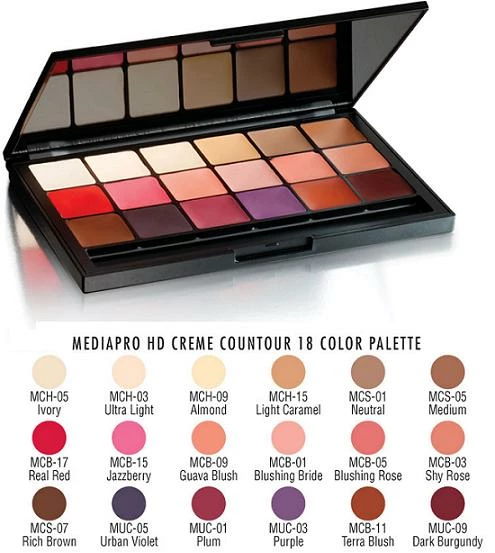 Ben Nye MediaPRO Contour 18 Color Palette 3 Ben Nye MediaPRO Contour 18 Color Palette