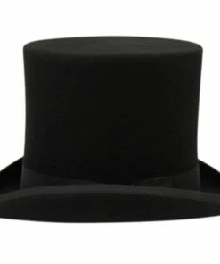 Epoch Fashion Accessory Bell Crown Top Hat Black Wool Top Hats