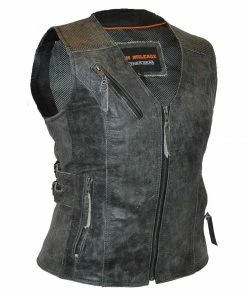 Vance Leather Vest Brown Distressed Leather Steampunk & Victorian