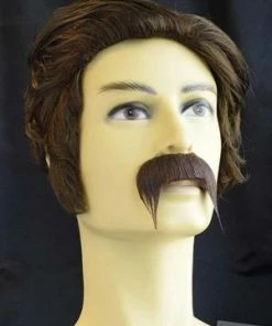 Alicia International Chip Brown Wig & Moustache
