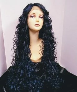 West Bay Black Delilah Long Curly Lace Front Wig