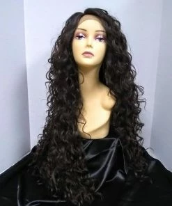 West Bay Black Delilah Long Curly Lace Front Wig