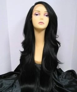 West Bay Prudence Extra Long Layered Lace Front Wig Black