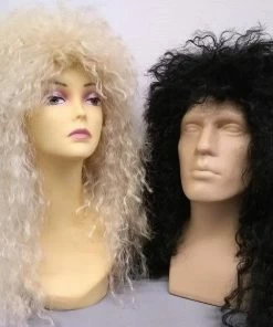 West Bay Black Heavy Metal Wig
