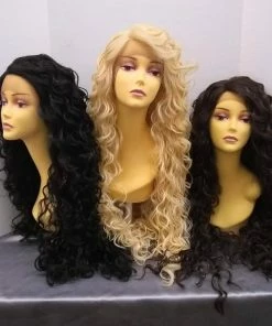 West Bay Black Delilah Long Curly Lace Front Wig