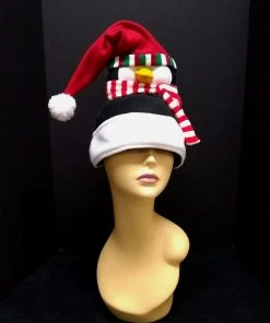 Jacobson Hat Co. Holiday Plush Penguin W/ Santa Hat
