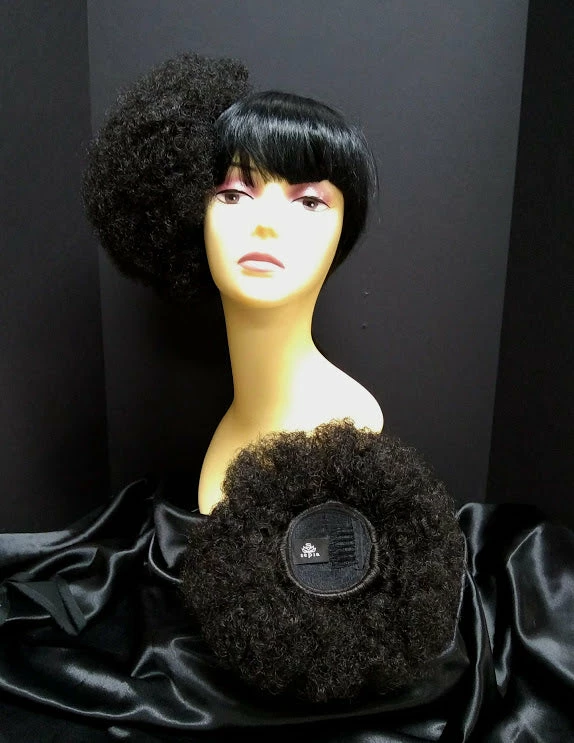 West Bay Afro Puff Clip In Pair Black 6 West Bay Afro Puff Clip In Pair Black