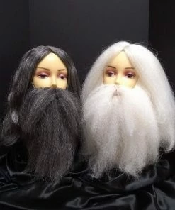 Alicia International Wizard Wig And Beard Set Grey & White