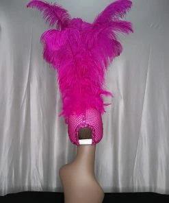 Boa Novelty Feather Showgirl Feather Duster Headpiece Fuchsia Burlesque