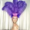 Boa Novelty Feather Showgirl Headpiece Purple Burlesque